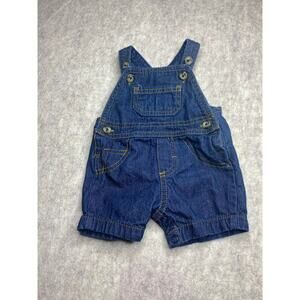 Carter's blue denim overall shorts size newborn
